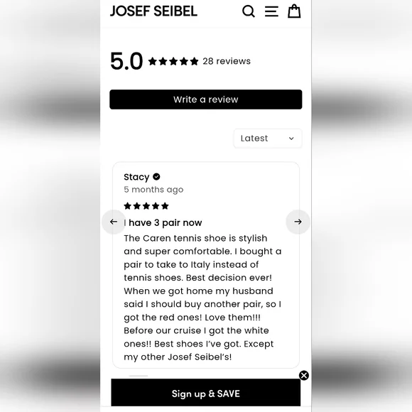 Josef Seibel Caren 01 Grigio Gray leather sneakers EUC* missing insole Nordstrom - Picture 6 of 16